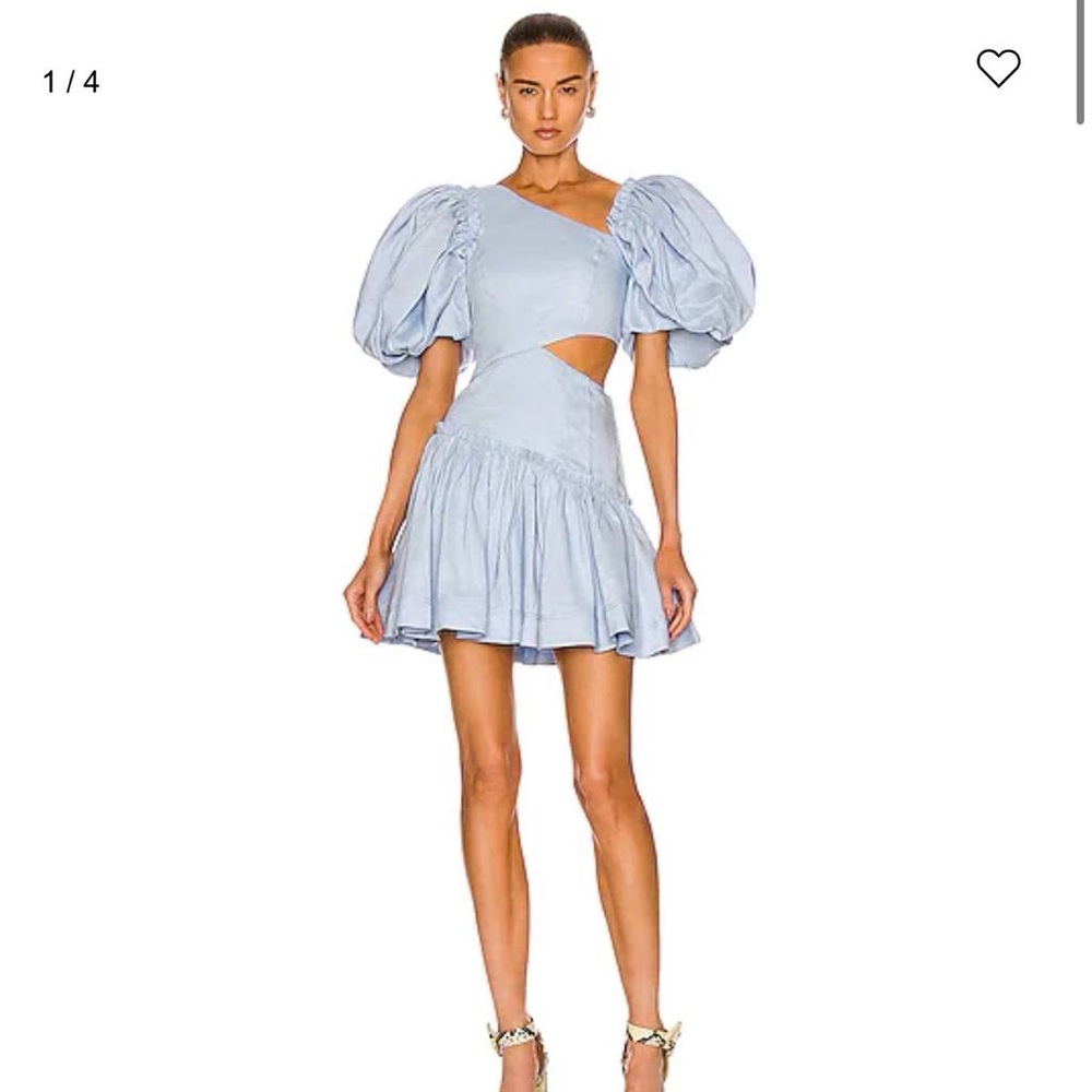 Aje Asymmetrical Dress in Light Blue